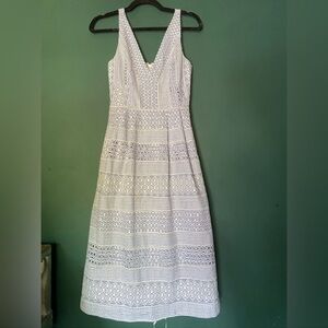 Antonio Melani blue strip eyelet sun dress
